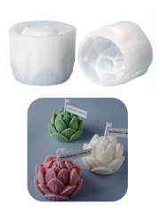 Epoksi Mum Lotus Gece Lambası Kalıbı Küçük