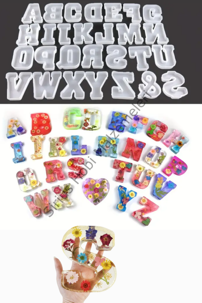 Epoksi Reçine Tasarım Büyük Harf Silikon Kalıpları