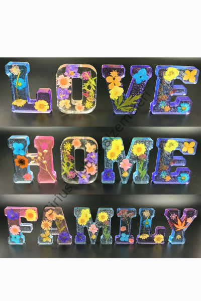 Epoksi Reçine Tasarım Büyük Harf Silikon Kalıpları