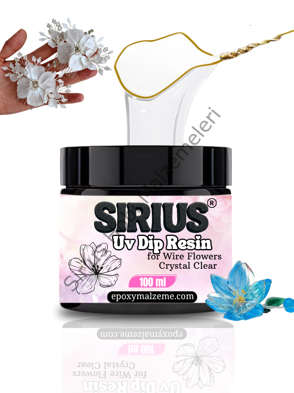 Sirius Yoğun Kıvamlı Dip UV Reçine – Tel İçin Uygun (Akmayan)-Hızlı Kürlenen 100ml