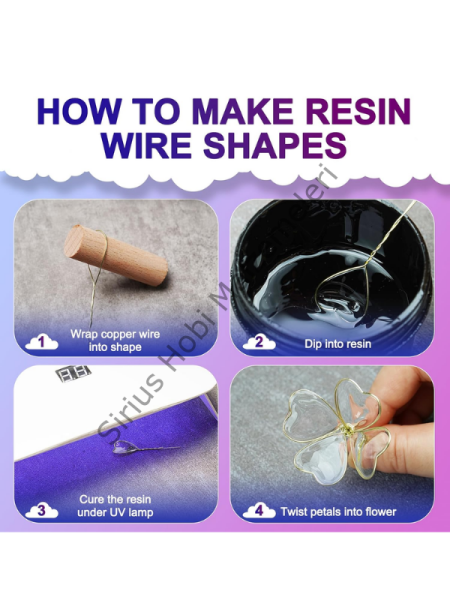 Sirius Yoğun Kıvamlı Dip UV Reçine – Tel İçin Uygun (Akmayan)-Hızlı Kürlenen 100ml