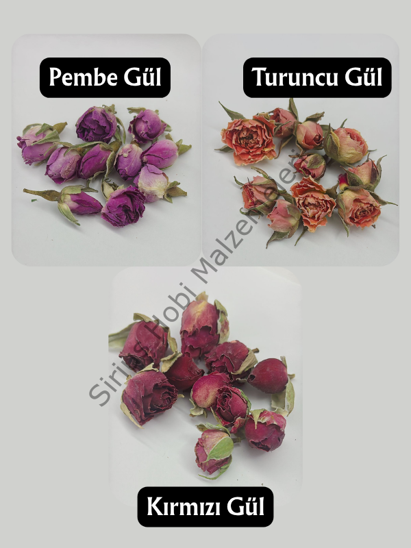 Epoksi Tasarımlarınız İçin Minik Güller -10 adet