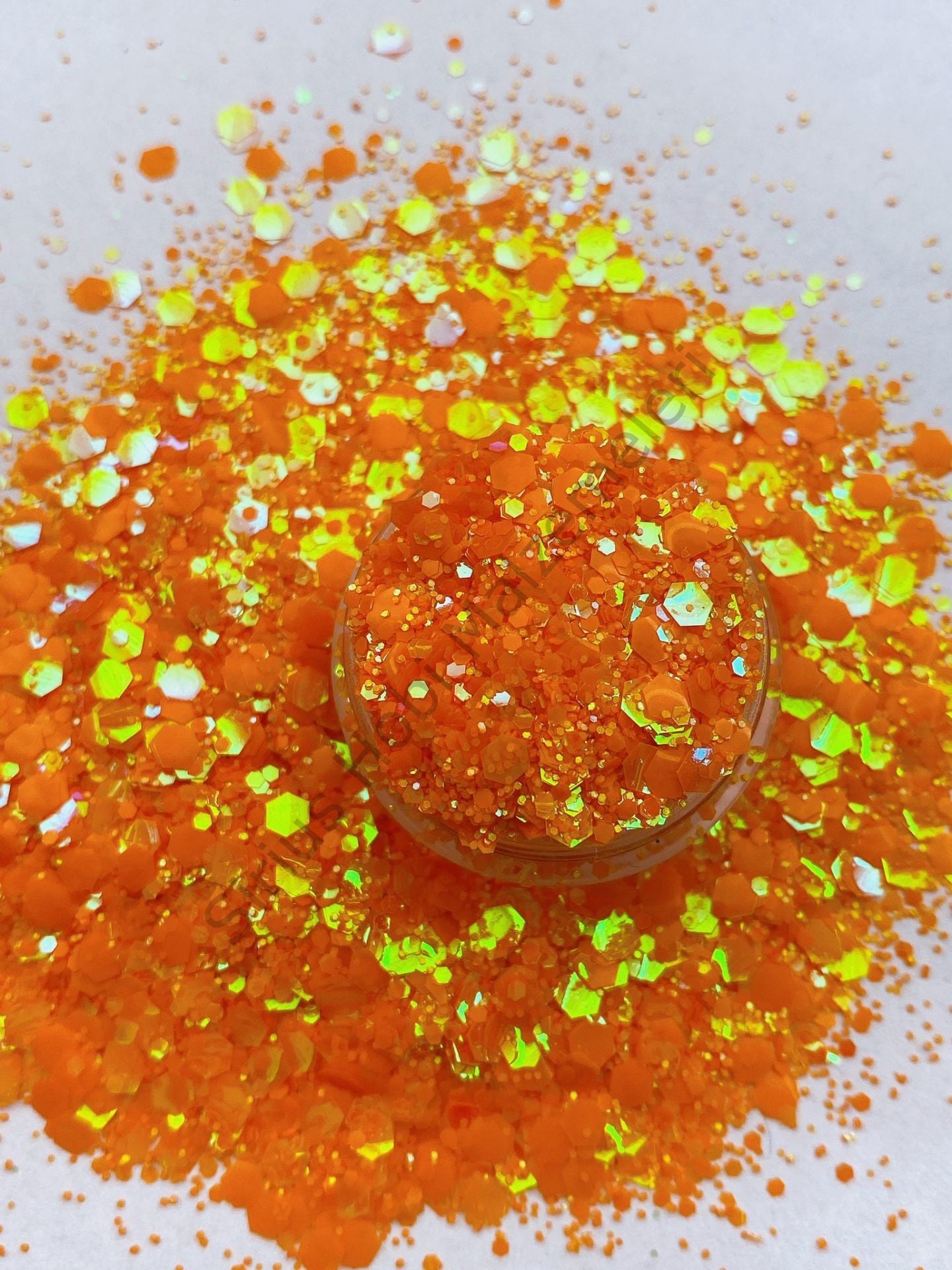 Resin Chunky Glitters Atomic Orange  4 gr