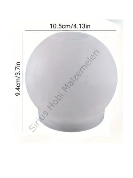 Epoksi Beton Alçı Küre Mumluk Silikon Kalıbı 10cm