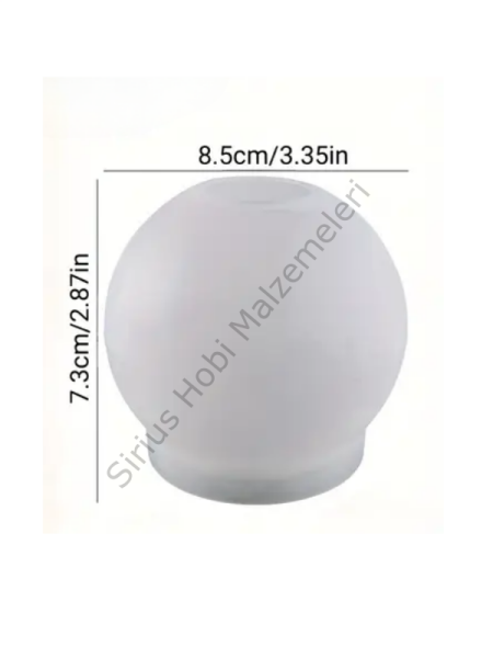 Epoksi Beton Alçı Küre Mumluk Silikon Kalıbı 10cm