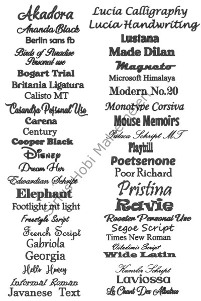 Epoksi Kişiye Özel Kişiselleştirilmiş A4 Boyutunda Folyo Sticker Harf vs Tasarımları