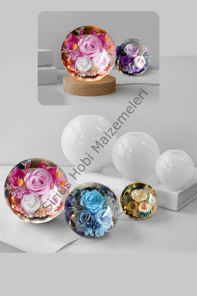 Epoksi Reçine Mum Destekli Küre Silikon Kalıpları