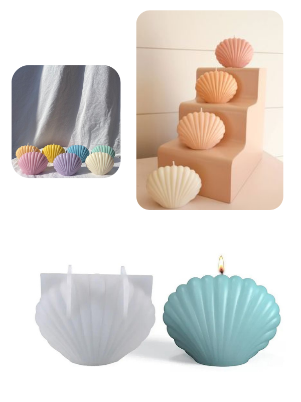 3D Midye Mum Kalıbı