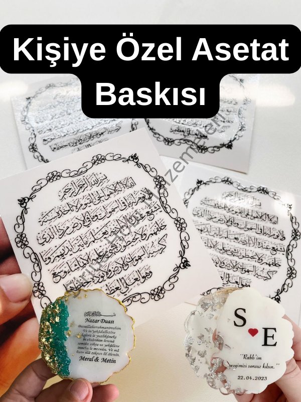 Epoksi Kişiye Özel Asetat Baskısı