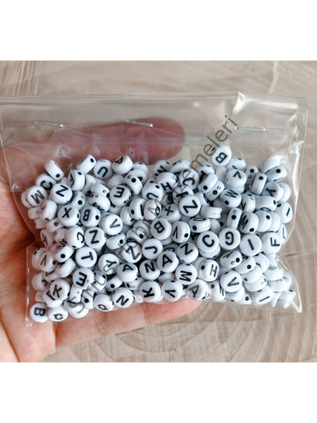 Epoksi Reçine 50 Gr Beyaz Boncuk Harfler