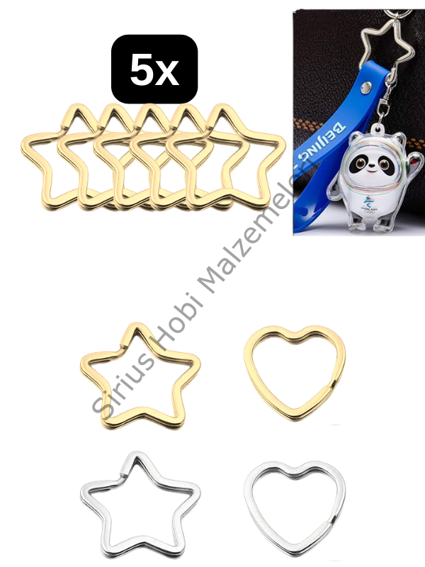 Kaplama Anahtarlık Halkaları 5 adet