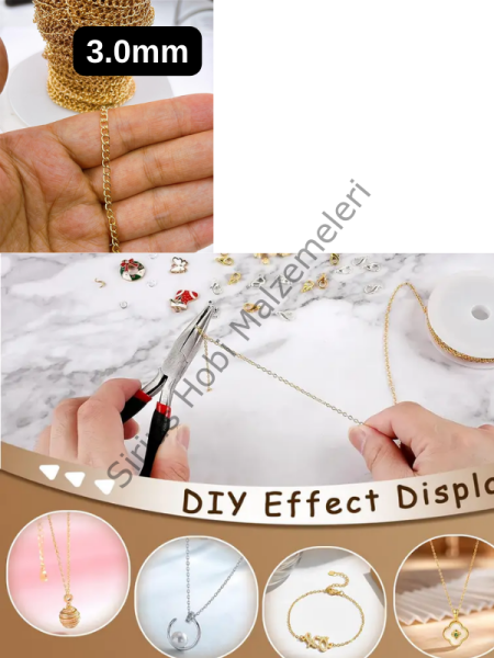 Kendin Yap Kolye ve Takı Malzemesi Zinciri 1m