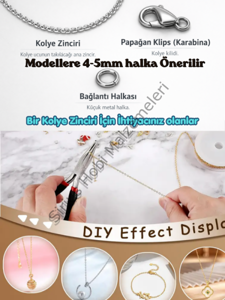 Kendin Yap Kolye ve Takı Malzemesi Zinciri 1m