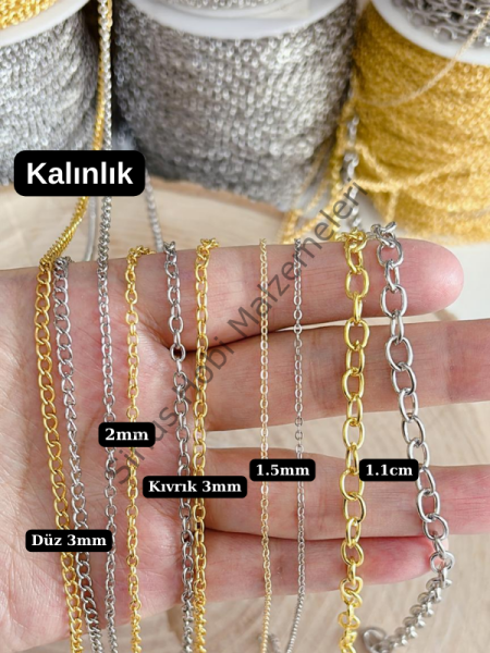 Kendin Yap Kolye ve Takı Malzemesi Zinciri 1m