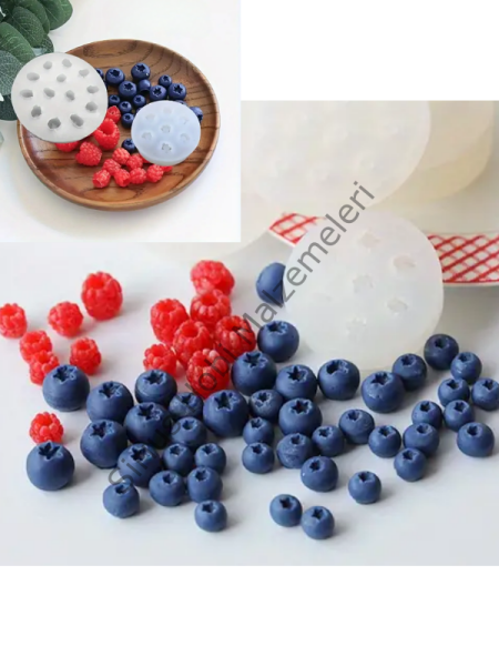 Epoksi Mum Alçı Yabanmersini Ahududu Silikon Kalıbı