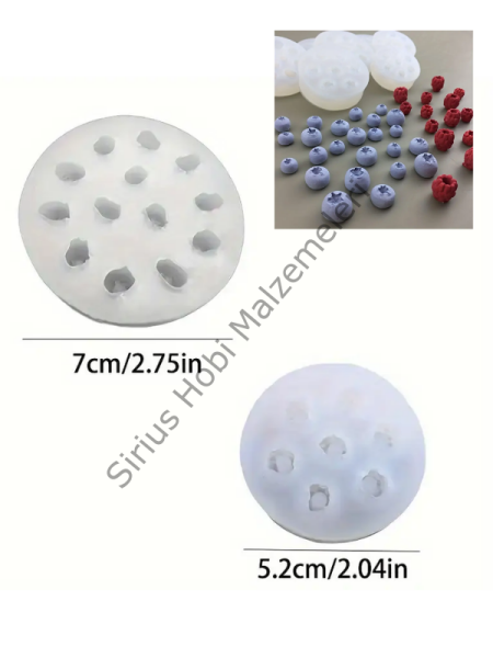 Epoksi Mum Alçı Yabanmersini Ahududu Silikon Kalıbı