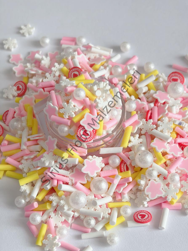 Epoksi Polimer Kil Süslemeler (Fimo Dilimleri) İncili Sprinkles Karteneleri 4gr