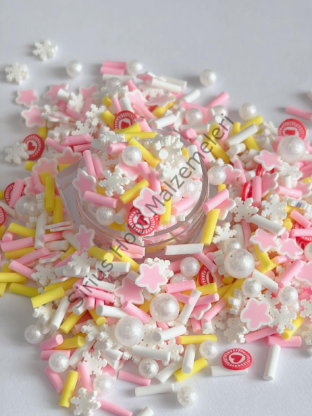 Epoksi Polimer Kil Süslemeler (Fimo Dilimleri) İncili Sprinkles Karteneleri 4gr