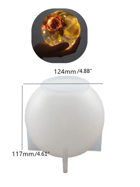 Epoksi 12 cm Destekli Küre Kalıbı Büyük Boy