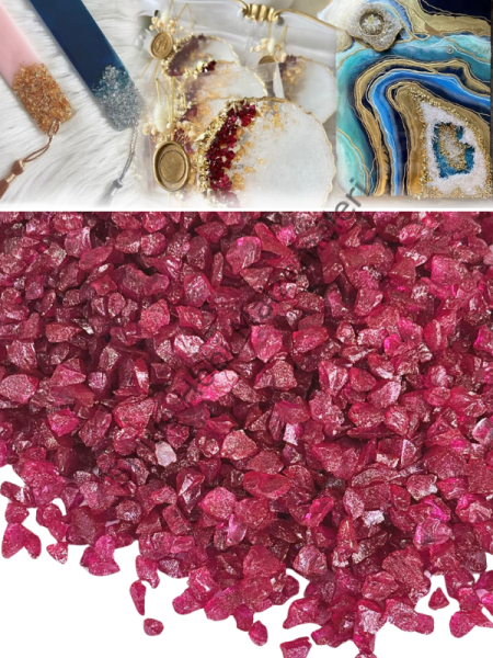 Epoksi Cam Kırıkları Sedefli Cherry İnce 100gr