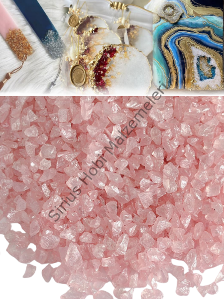 Epoksi Cam Kırıkları Sedefli Soft Pembe 100 gr