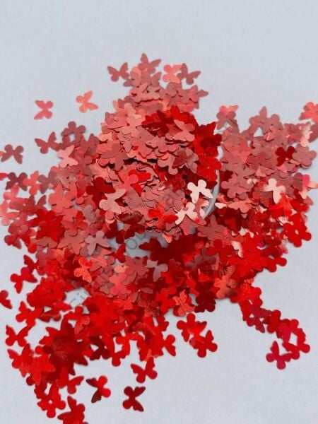 Holographic Butterfly Red  (Kelebek) 2gr