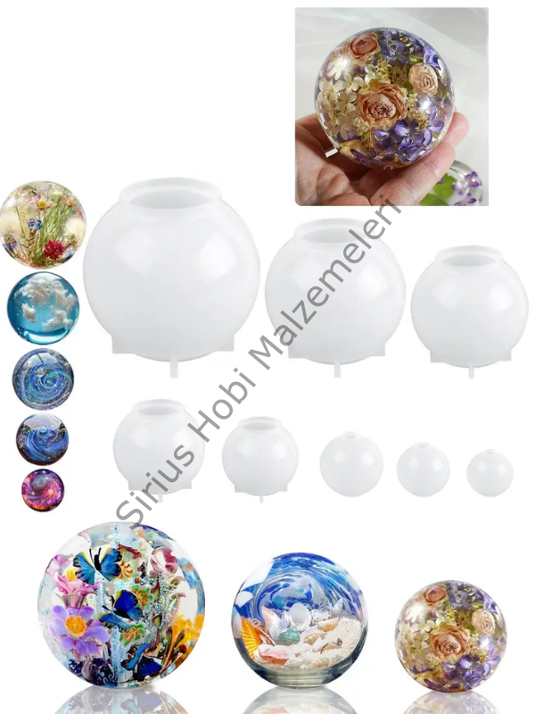 Epoksi Reçine Mum Küre Silikon Kalıpları