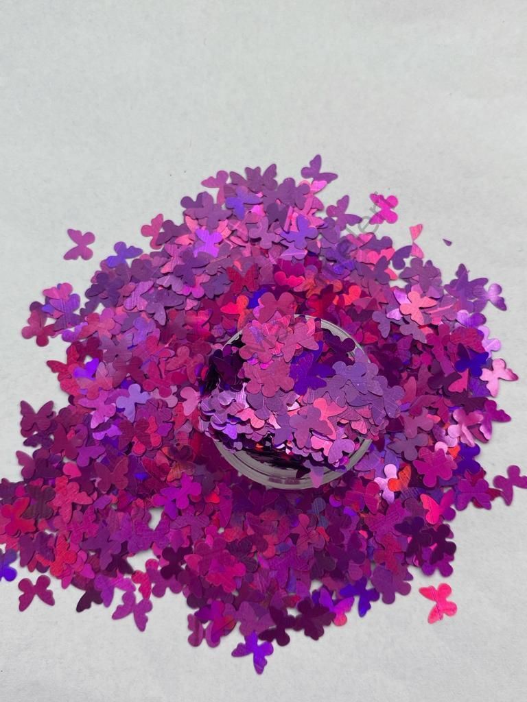 Holographic Butterfly Purple  (Kelebek) 2gr