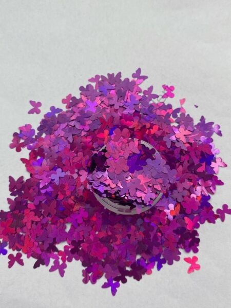 Holographic Butterfly Purple  (Kelebek) 2gr