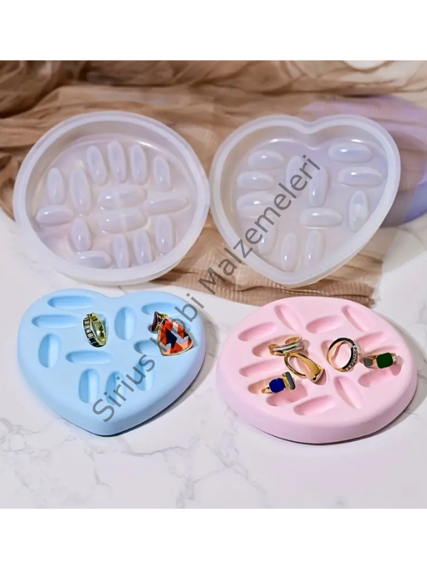 Epoksi Reçine Alçı Yüzüklük Takı Standı Silikon Kalıbı