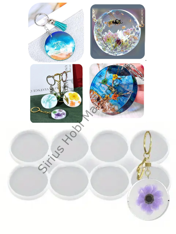 Epoksi Reçine Deliksiz  5 cm Magnet Silikon Kalıbı