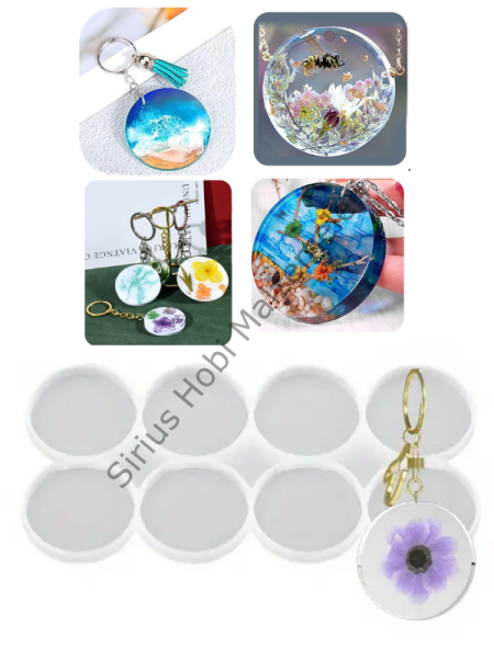 Epoksi Reçine Deliksiz  5 cm Magnet Silikon Kalıbı