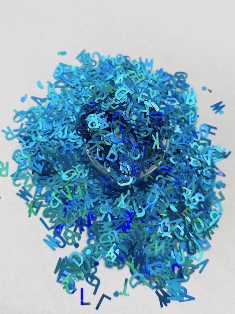 Holographic Letters (Hologram Harfler ) Turkuaz 2,5gr