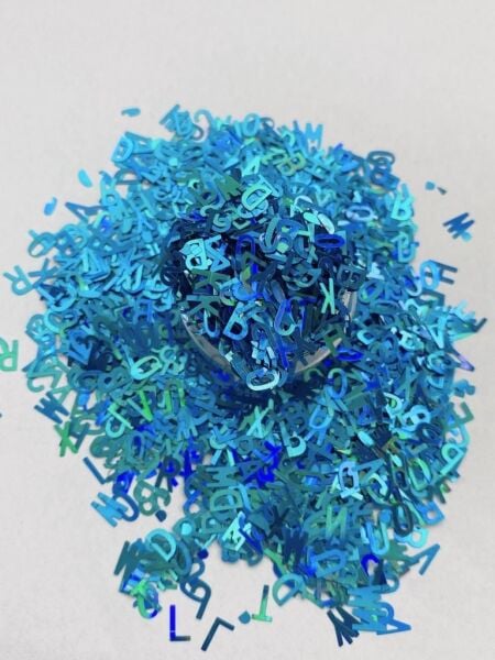 Holographic Letters (Hologram Harfler ) Turkuaz 2,5gr