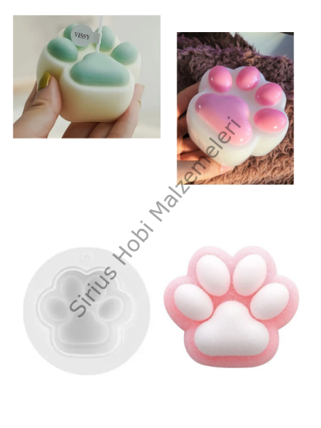 Epoksi Reçine 6.5cm Pati Silikon Kalıbı