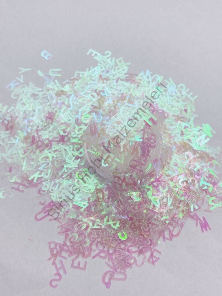 Holographic Letters (Hologram Harfler ) White  2,5gr