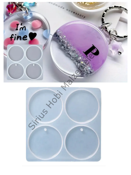 Epoksi Reçine Magnet Anahtarlık Kalıbı 4cm