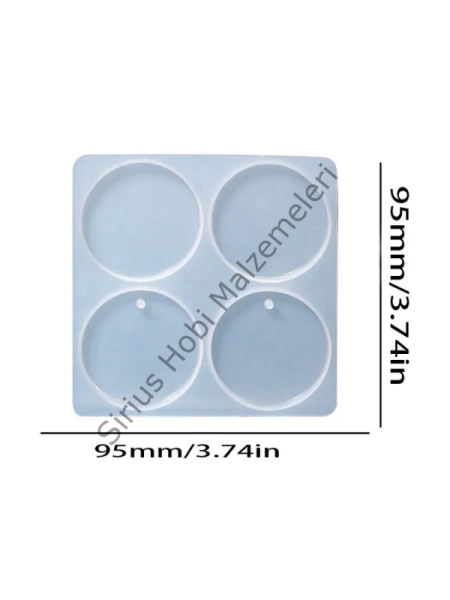 Epoksi Reçine Magnet Anahtarlık Kalıbı 4cm