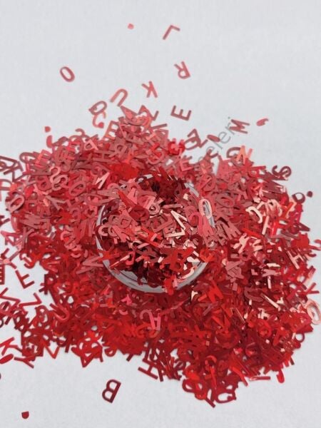 Holographic Letters (Hologram Harfler ) Red 2,5gr