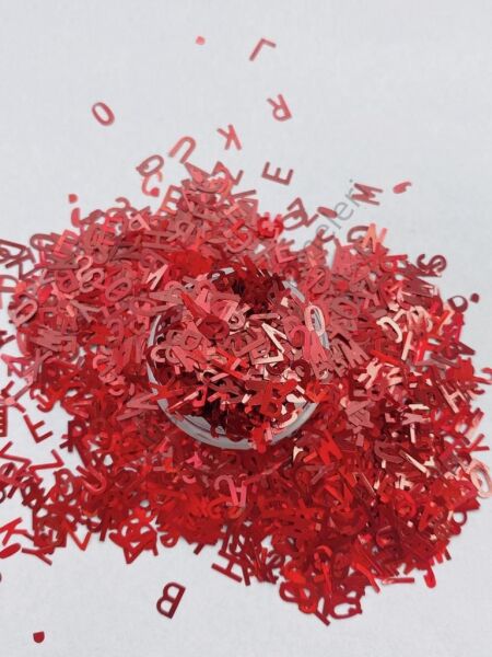 Holographic Letters (Hologram Harfler ) Red 2,5gr