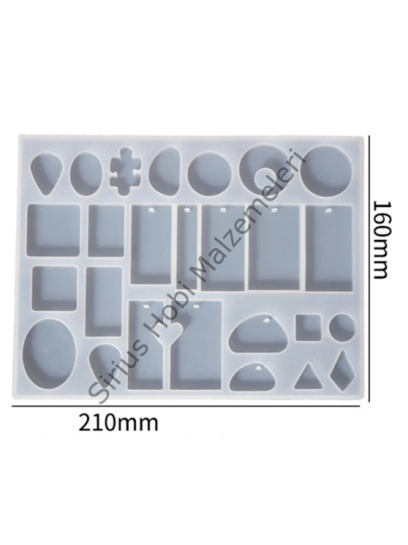 Epoksi Kolyeler ve Anahtarlıklar İçin Silikon Kalıp