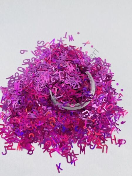 Holographic Letters (Hologram Harfler ) Lila  2,5gr