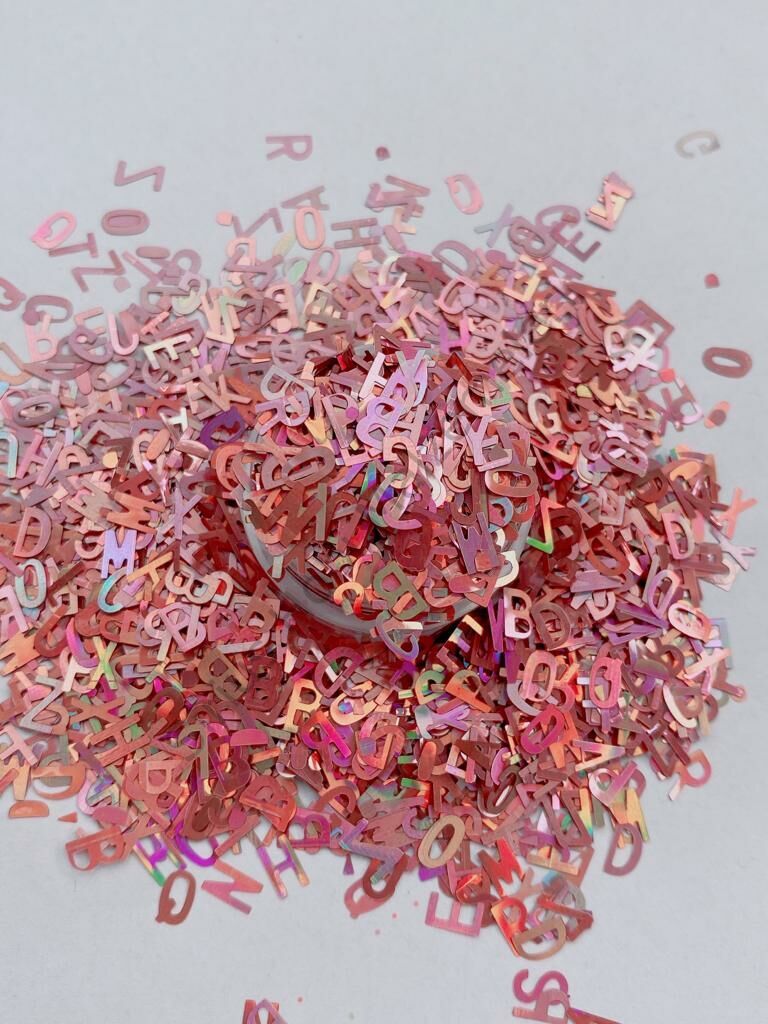 Holographic Letters (Hologram Harfler ) Rose  2,5gr