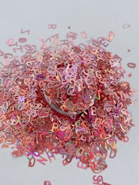 Holographic Letters (Hologram Harfler ) Rose  2,5gr