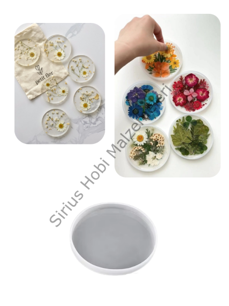 Epoksi Silikon Kalıp – Yuvarlak 8 cm Magnet / Bardak Altlığı