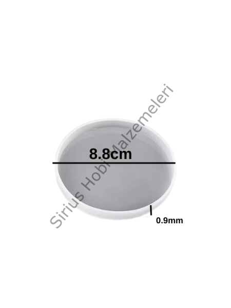 Epoksi Silikon Kalıp – Yuvarlak 8 cm Magnet / Bardak Altlığı
