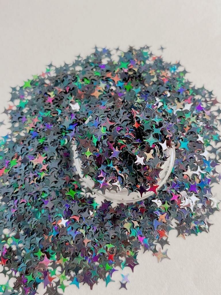Holographic Point Stars ( Yıldız) Black 2,5 gr