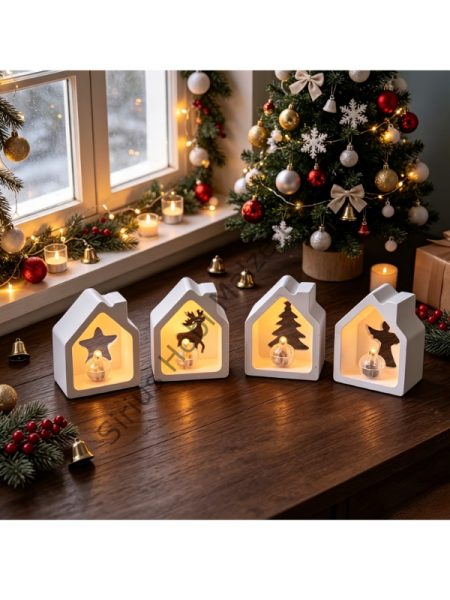 Yılbaşı Ev Mumluk Silikon Kalıbı 6 Model ( 3x2cm) iç ölçü– Alçı ve Epoksi  Kalıbı