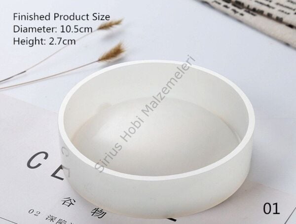 Epoksi Yuvarlak Kültablası Kalıbı 10 cm