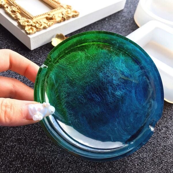 Epoksi Yuvarlak Kültablası Kalıbı 10 cm